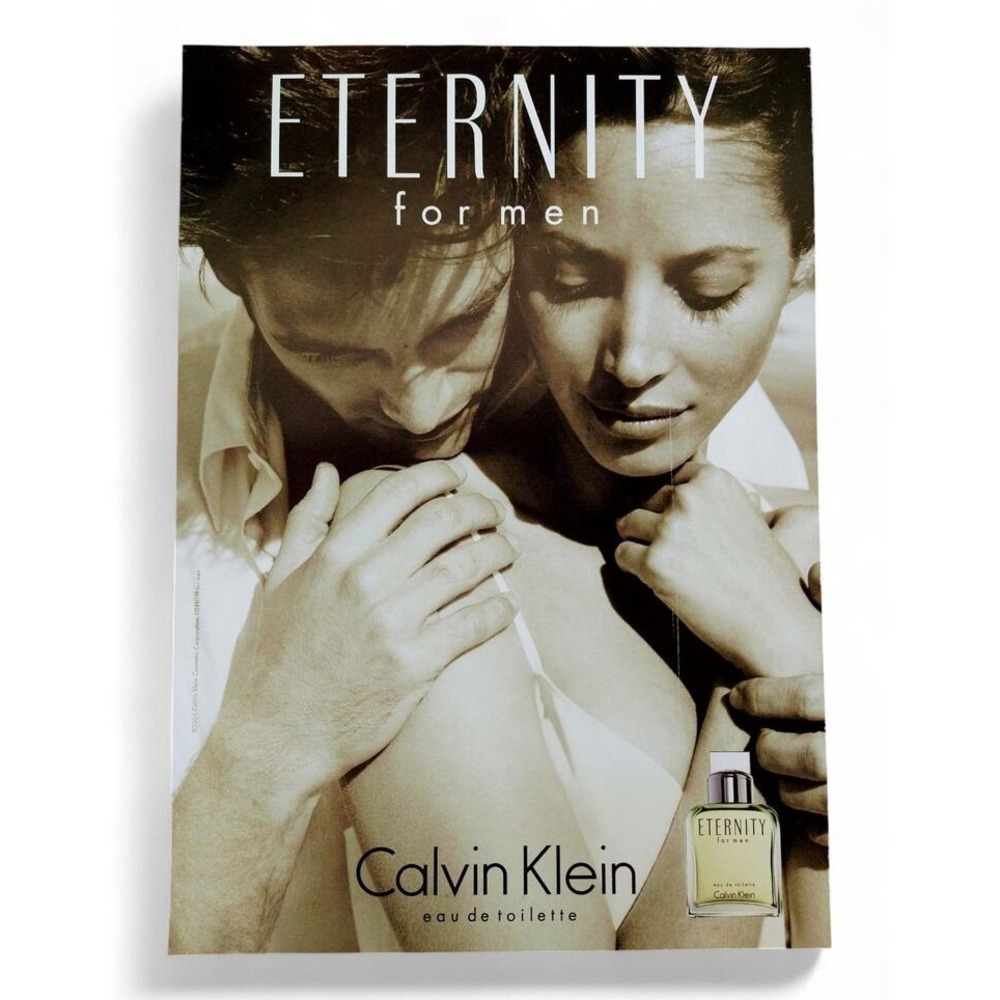 2001 Calvin Klein Eternity Print‎ Advertisement Y2K Sexy Couple Monochrome Decor